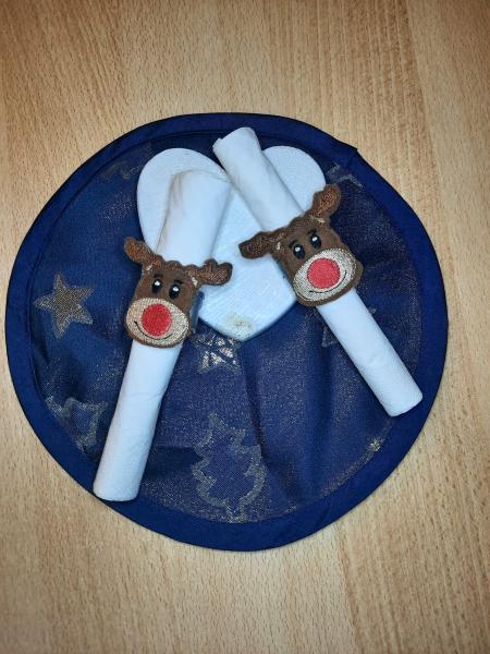 ITH - Stickdatei Serviettenring Rentierkopf